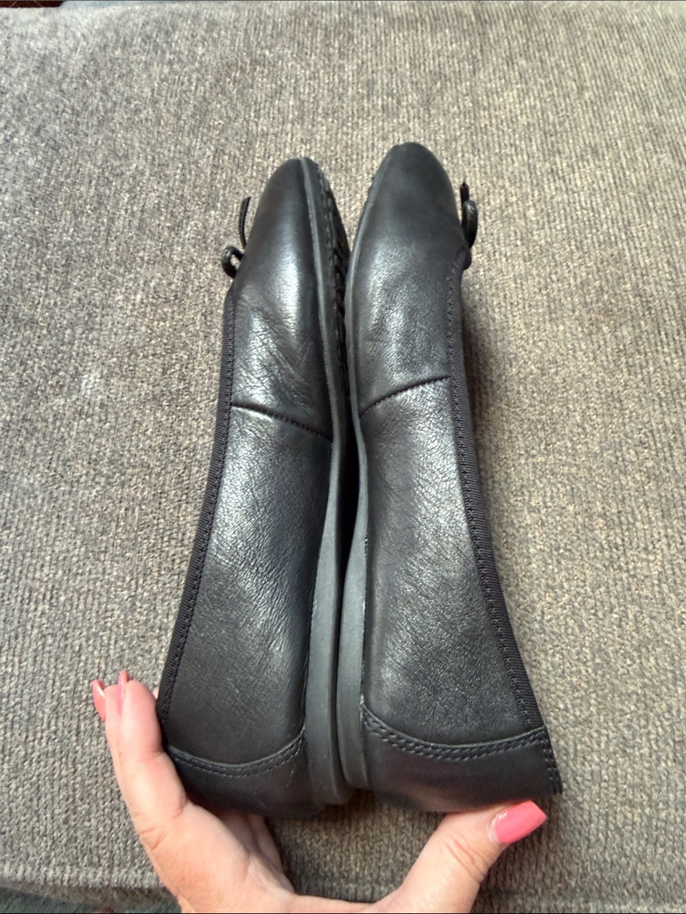 Born Black Ballet Flats with Bow Trim Size 8 - Picture 4 of 7